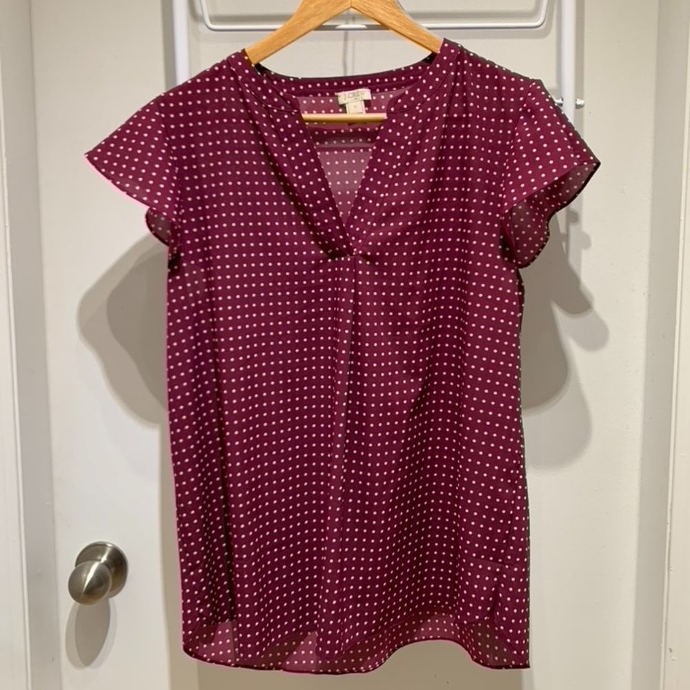 J. Crew short-sleeve blouse Size Large